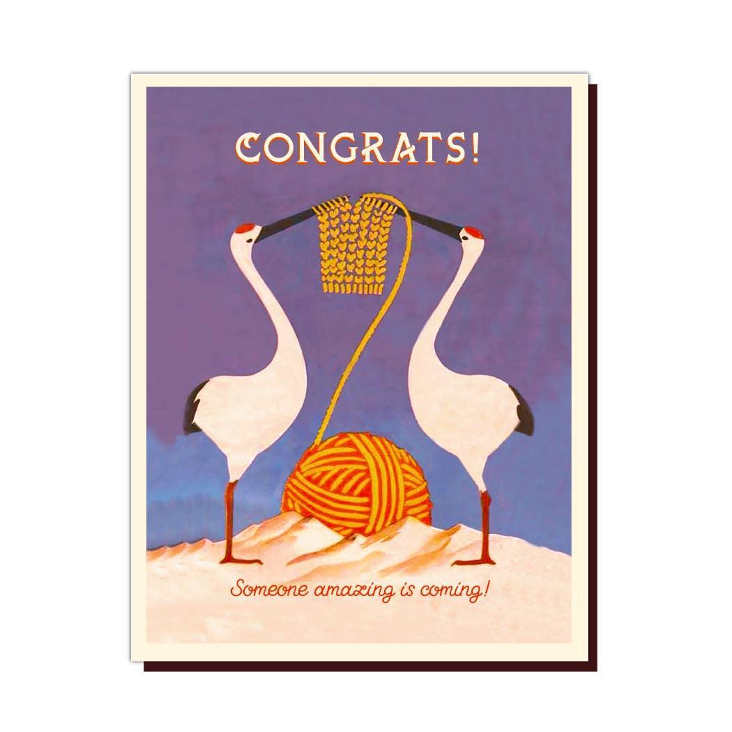 2 Storks | Congratulations Card - Offensive Delightful - The Sock Monster