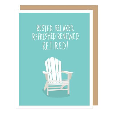 Adirondack Chair Retirement, Card - Apartment 2 Cards - The Sock Monster