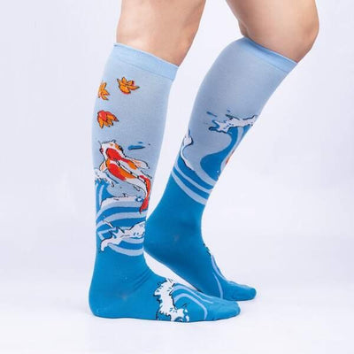 Beauty in Water Knee High Socks - Sock It To Me - The Sock Monster