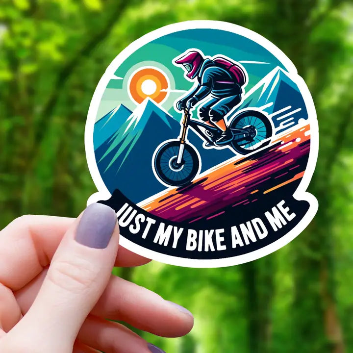 mountainbike sticker Just My Bike And Me
