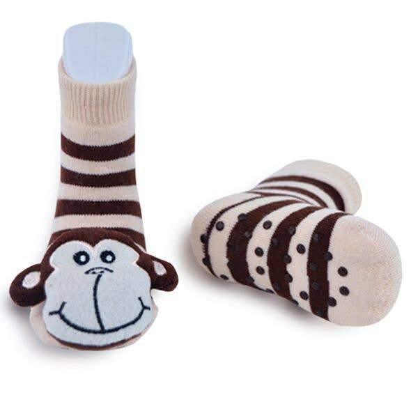 Boogie Toes Monkey Boy Rattle Socks - Liventi - The Sock Monster