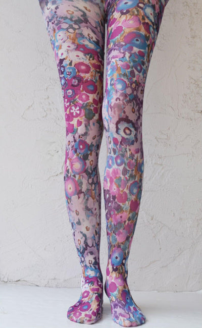 Bouquet Beauty | Printed Tights - Tabbisocks - The Sock Monster