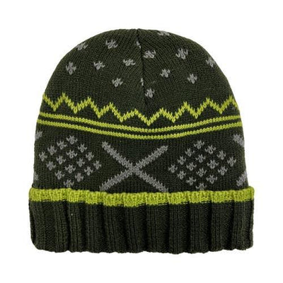 Boys Fleece Lined Knit Nordic Cuff Hat - Grand Sierra - The Sock Monster