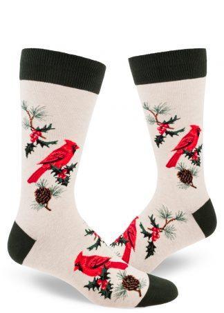 Socksmith Men's Mythical Kissmas Crew Socks, Red