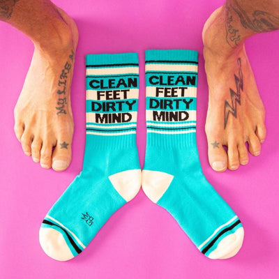 CLEAN FEET DIRTY MIND Gym Socks - Gumball Poodle - The Sock Monster