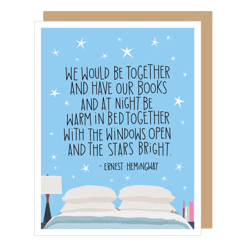 "Be Together" Ernest Hemingway Quote | Anniversary Card