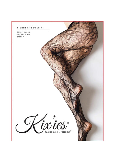 Flowers | Fishnet Tights | Petite to Plus Size