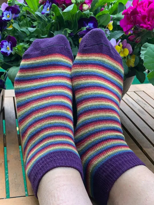 Itzel | Rainbow Striped Anklet