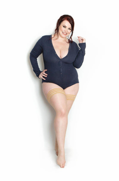 JENNY: BOLD & BUBBLY IS HOW WE LIKE OUR CHAMPAGNE! THIGH HIGHS. PETITE TO PLUS SIZE - KIXIES - The Sock Monster