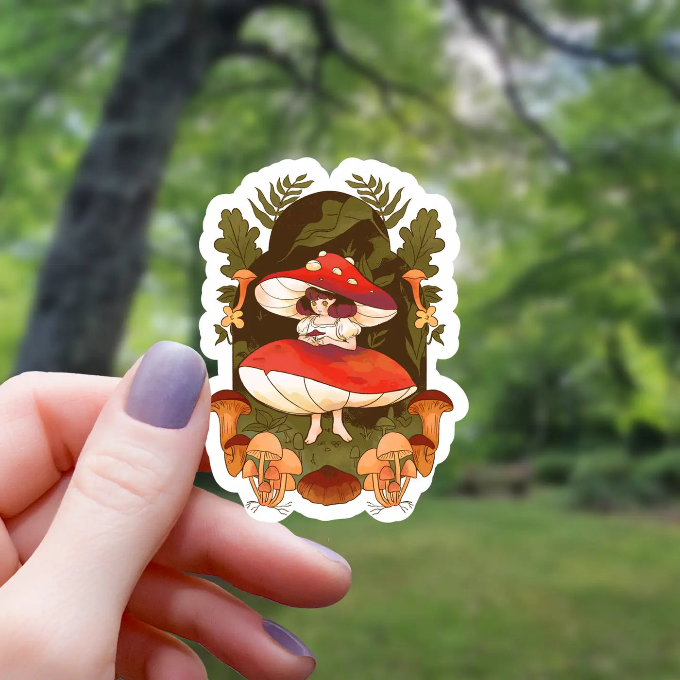 Mushroom Forest Fairy | Vinyl Sticker
