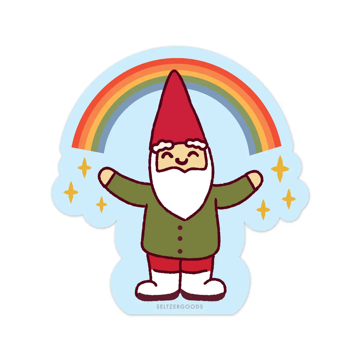 Rainbow Gnome | Vinyl Sticker