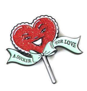Sucker For Love | Soft Enamel Pin - Kitschy Delish - The Sock Monster