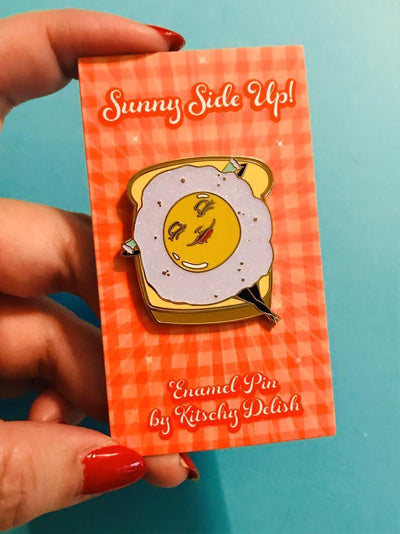 Sunny Side Up | Enamel Pin - Kitschy Delish - The Sock Monster