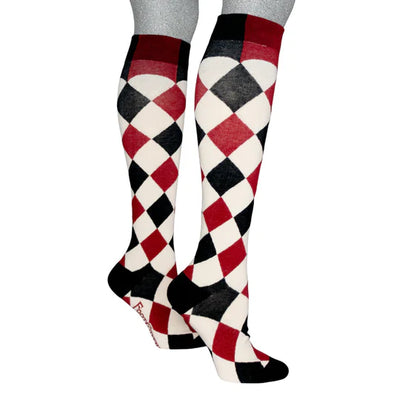 Haunting Harlequin | Knee High Socks