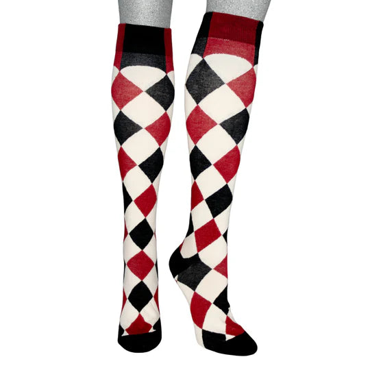 Haunting Harlequin | Knee High Socks