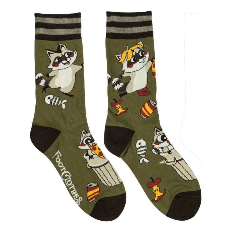 Trash Panda, Pizza Party | Crew Socks