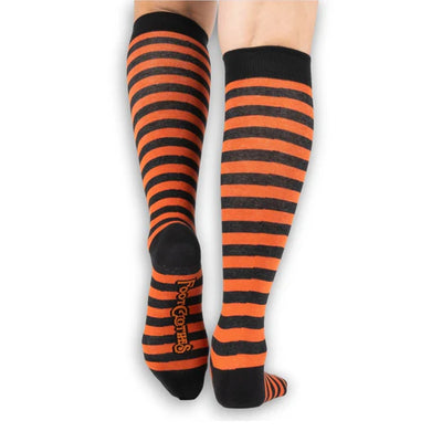 Pumpkin and Black Stripes | Knee High Socks