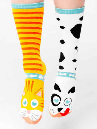 Cat & Dog | Adult Socks | Mismatched Cute Crazy Fun Socks