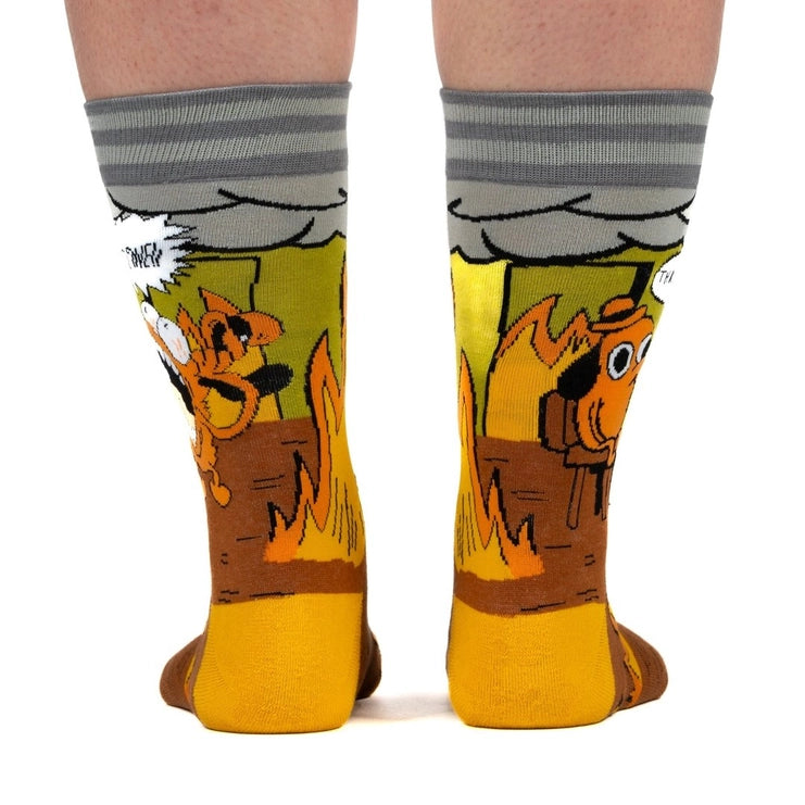 This Is Fine. Also, Not Fine. | Crew Socks