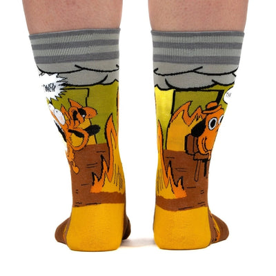 This Is Fine. Also, Not Fine. | Crew Socks