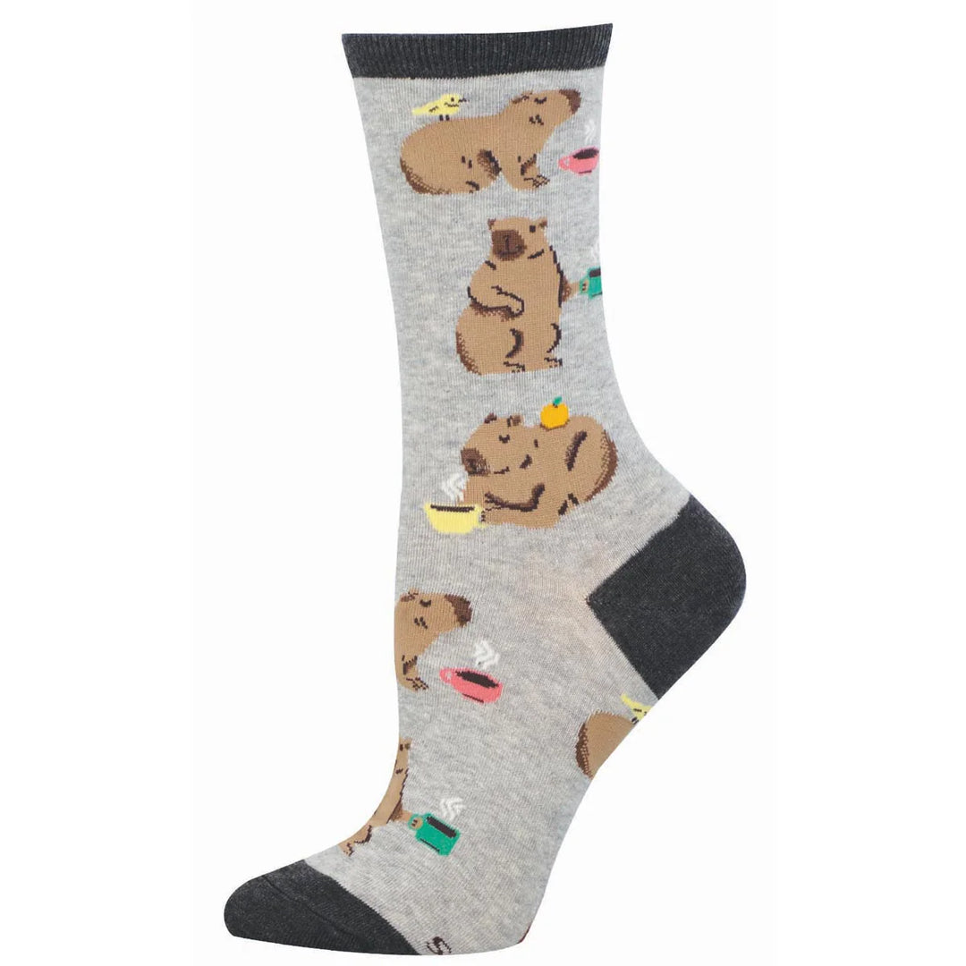 Capybara Café | Women's Crew – The Sock Monster