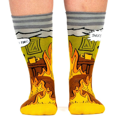 This Is Fine. Also, Not Fine. | Crew Socks