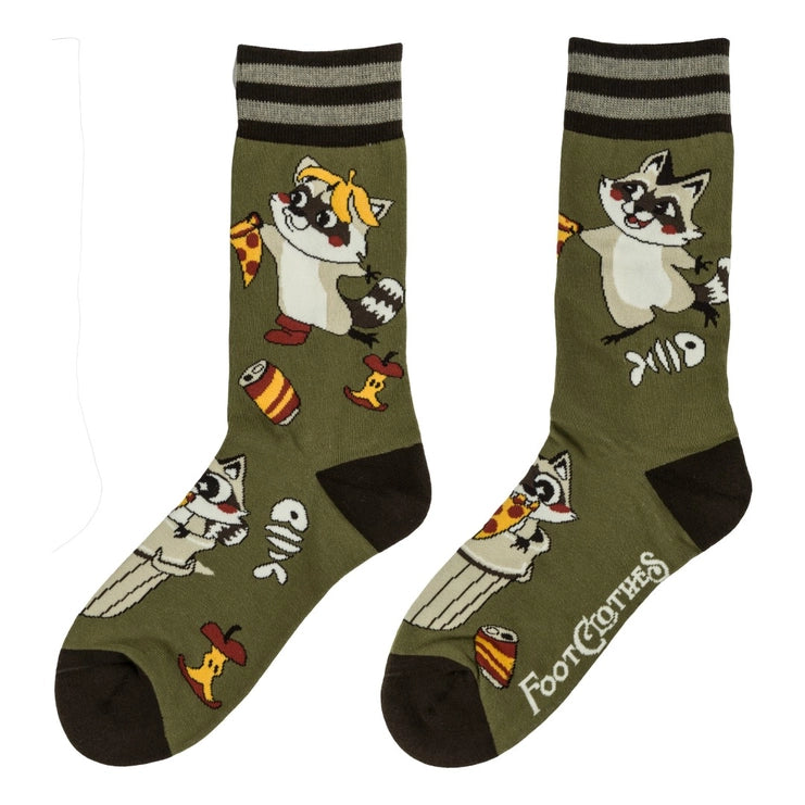 Trash Panda, Pizza Party | Crew Socks