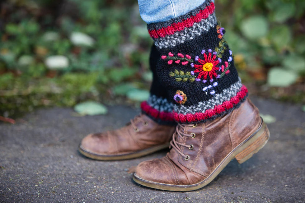 Abigail | Handmade in Nepal |  Wool Knit Boot Cuffs