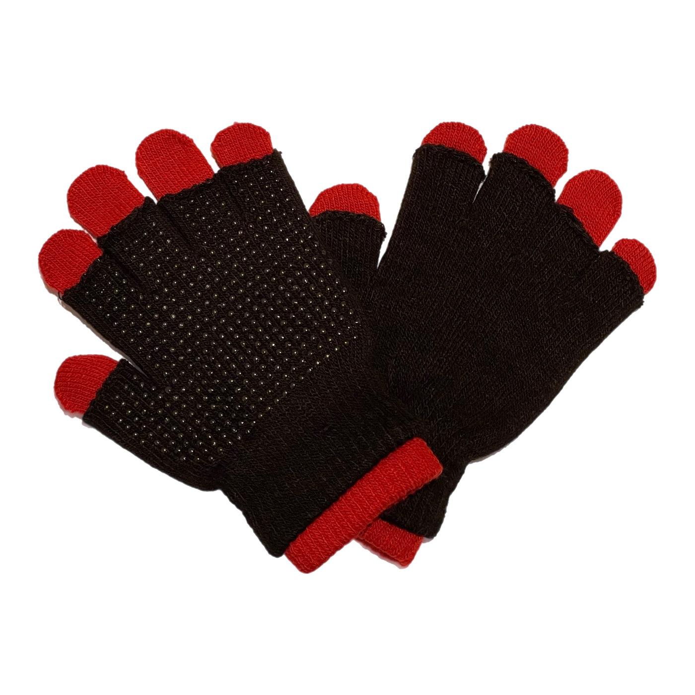 stretch gloves red knit gloves