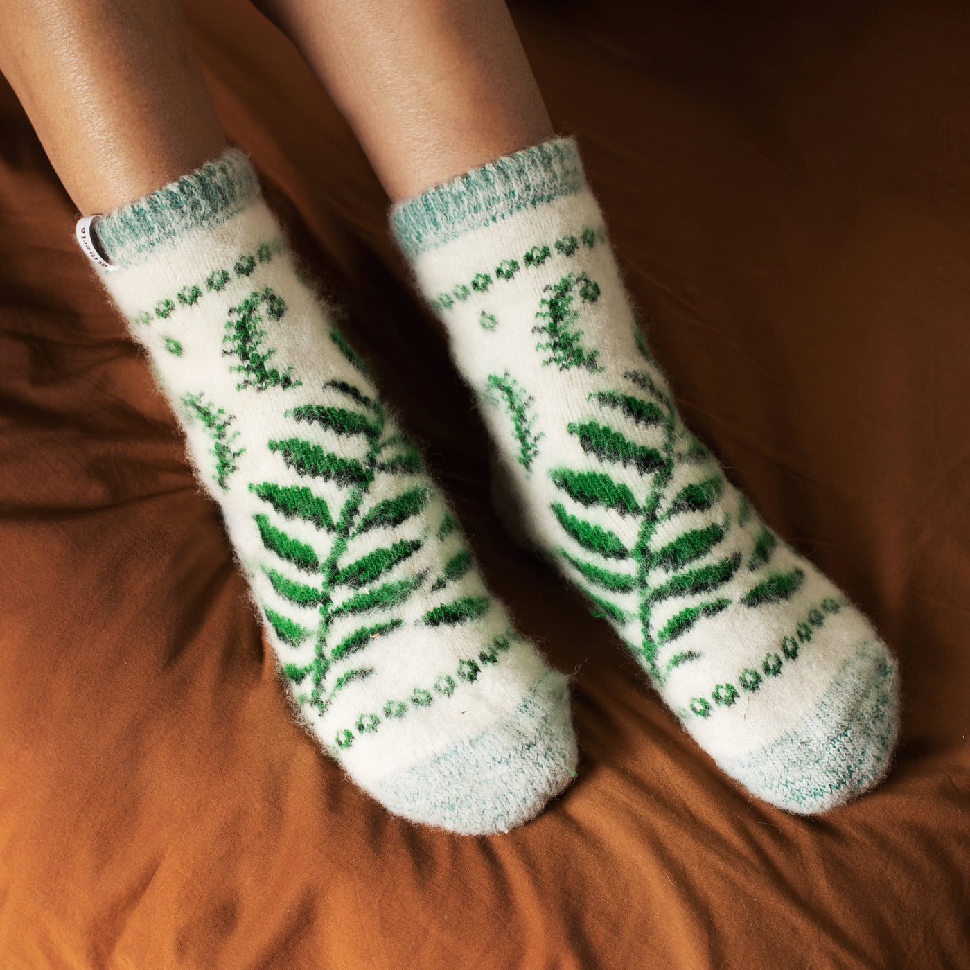 Fiddle-Leaf Forest | Merino Wool | Crew Socks