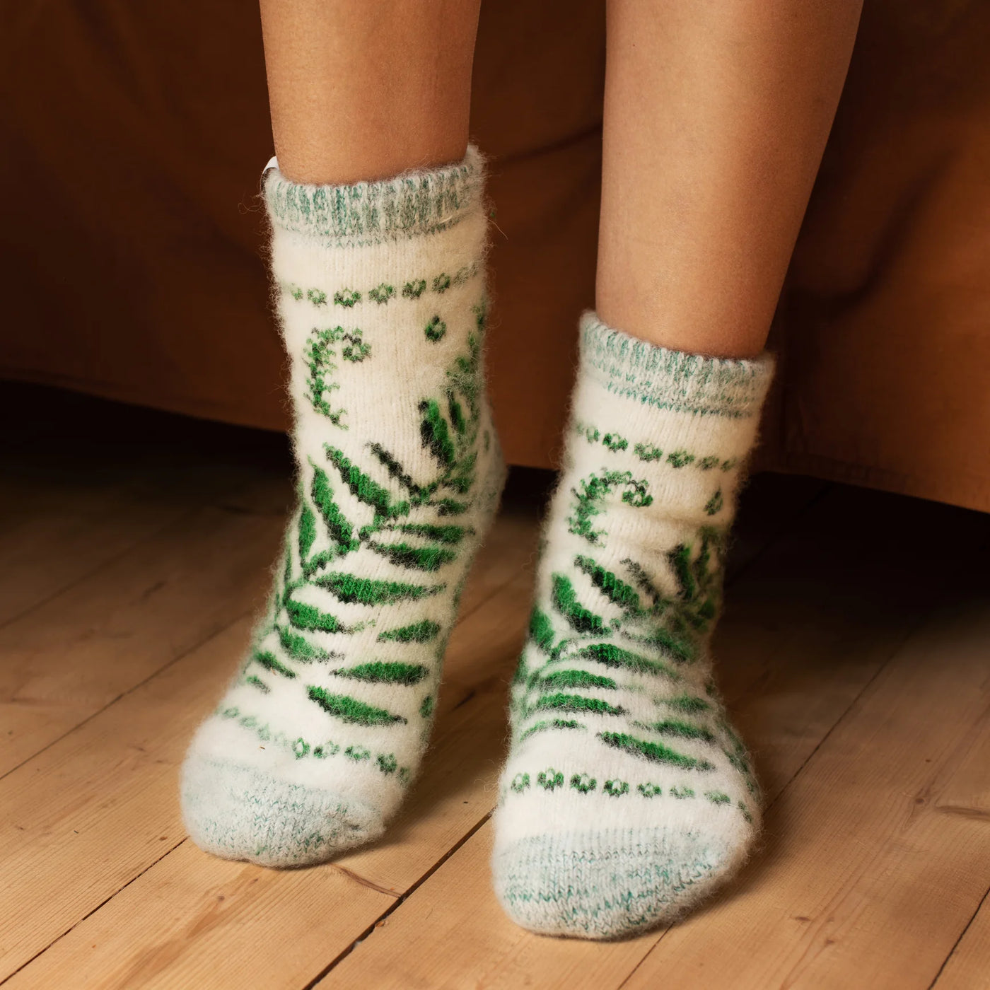 Fiddle-Leaf Forest | Merino Wool | Crew Socks