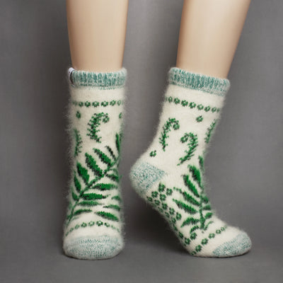 Fiddle-Leaf Forest | Merino Wool | Crew Socks