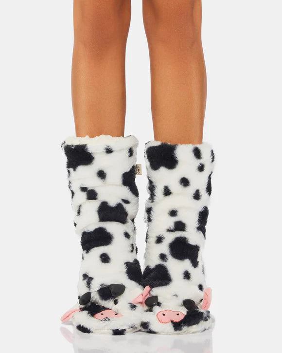 Moo Moo | Women's Gripper Slipper Socks