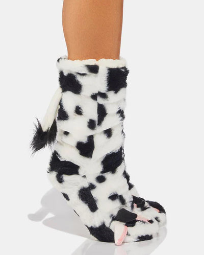 Moo Moo | Women's Gripper Slipper Socks