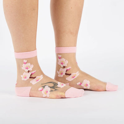 Cherry Blossoms | Sheer Women's Crew