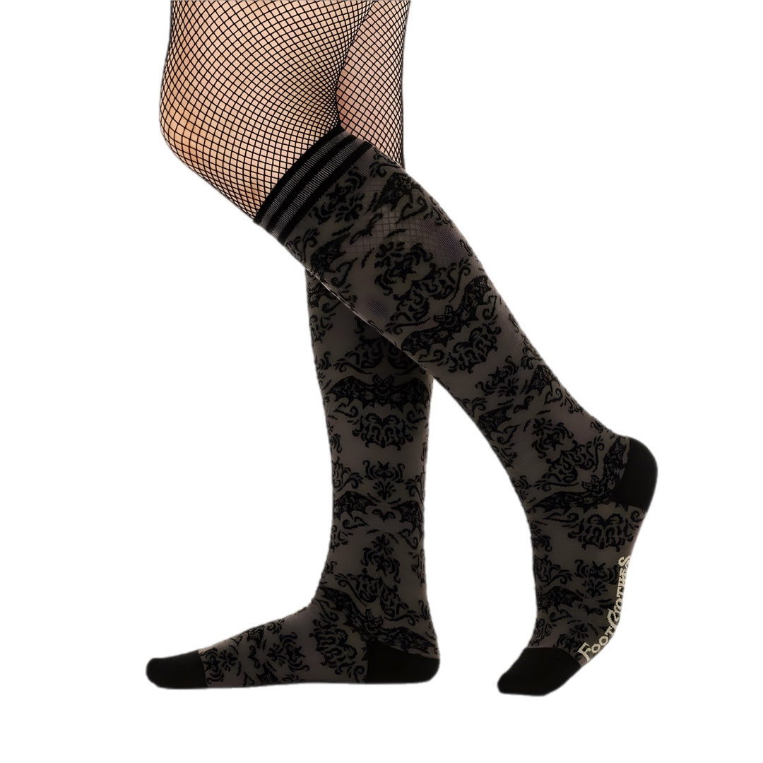 Bat Damask | Knee High Socks