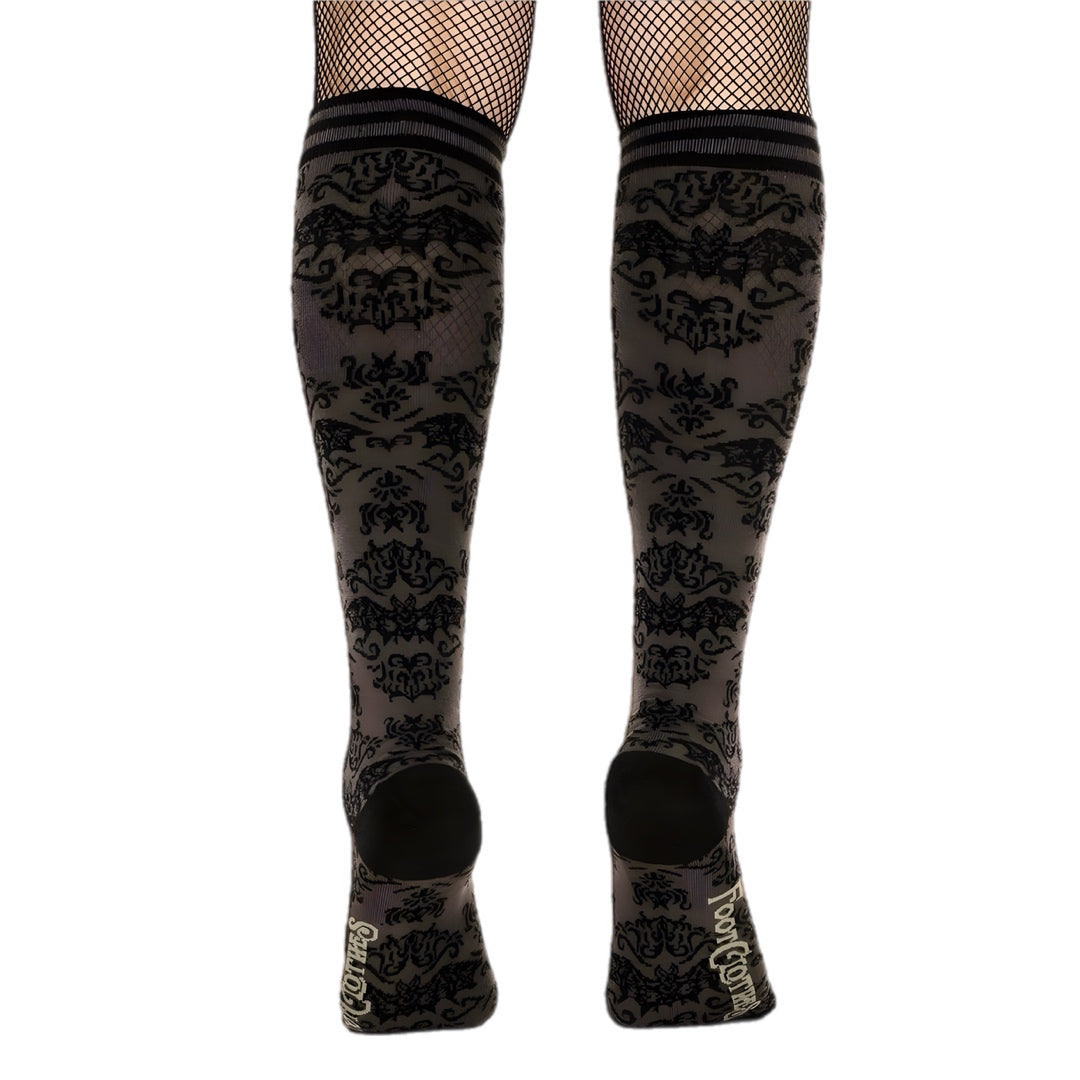 Bat Damask | Knee High Socks