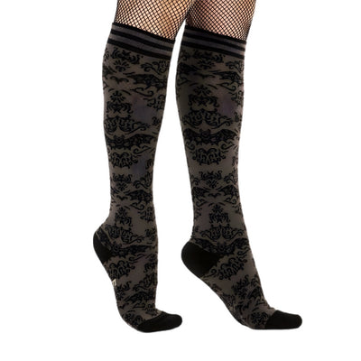 Bat Damask | Knee High Socks