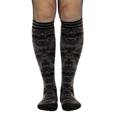 Bat Damask | Knee High Socks