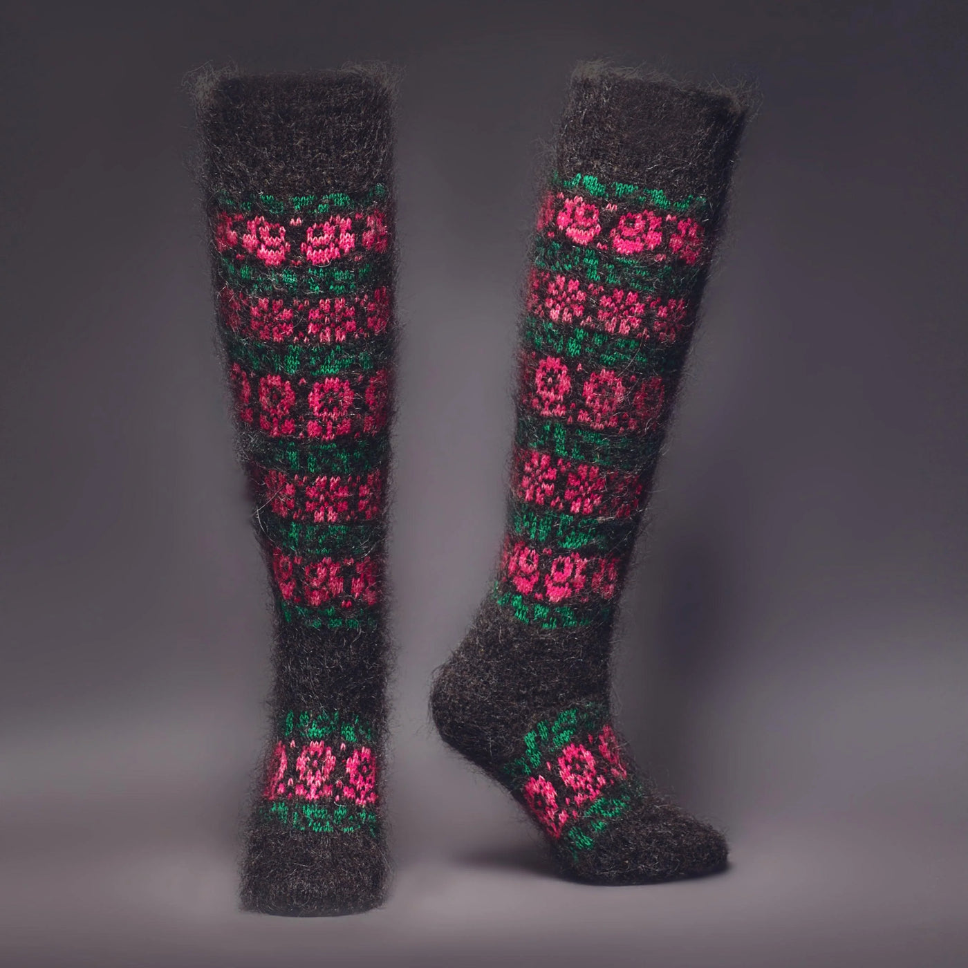 Bountiful Blossoms | Goat Wool  | Women's Knee-High