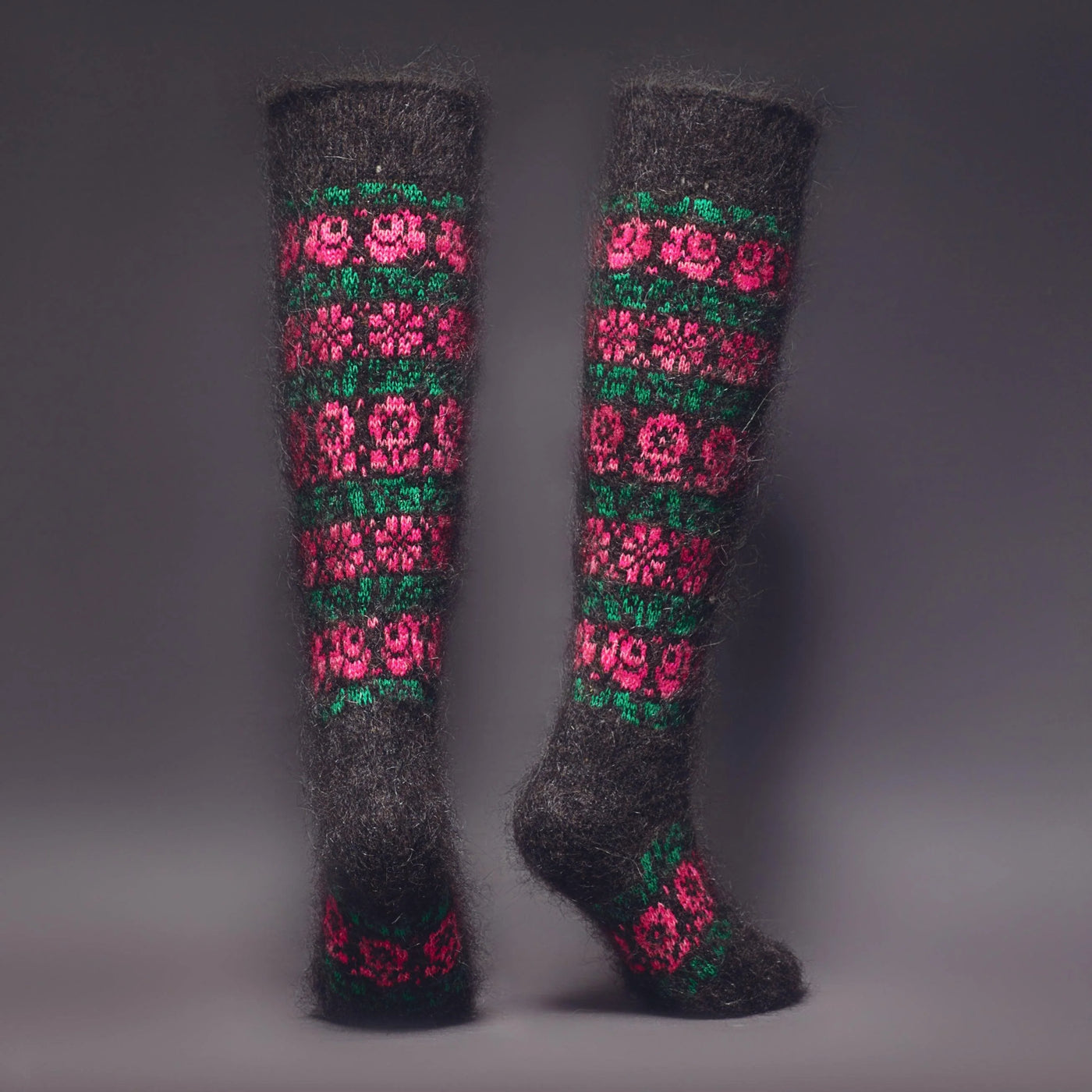 Bountiful Blossoms | Goat Wool  | Women's Knee-High