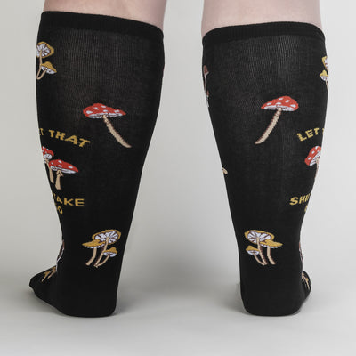 Let That Shiitake Go | All Gender Stretch-It™  Wide Calf Knee-high