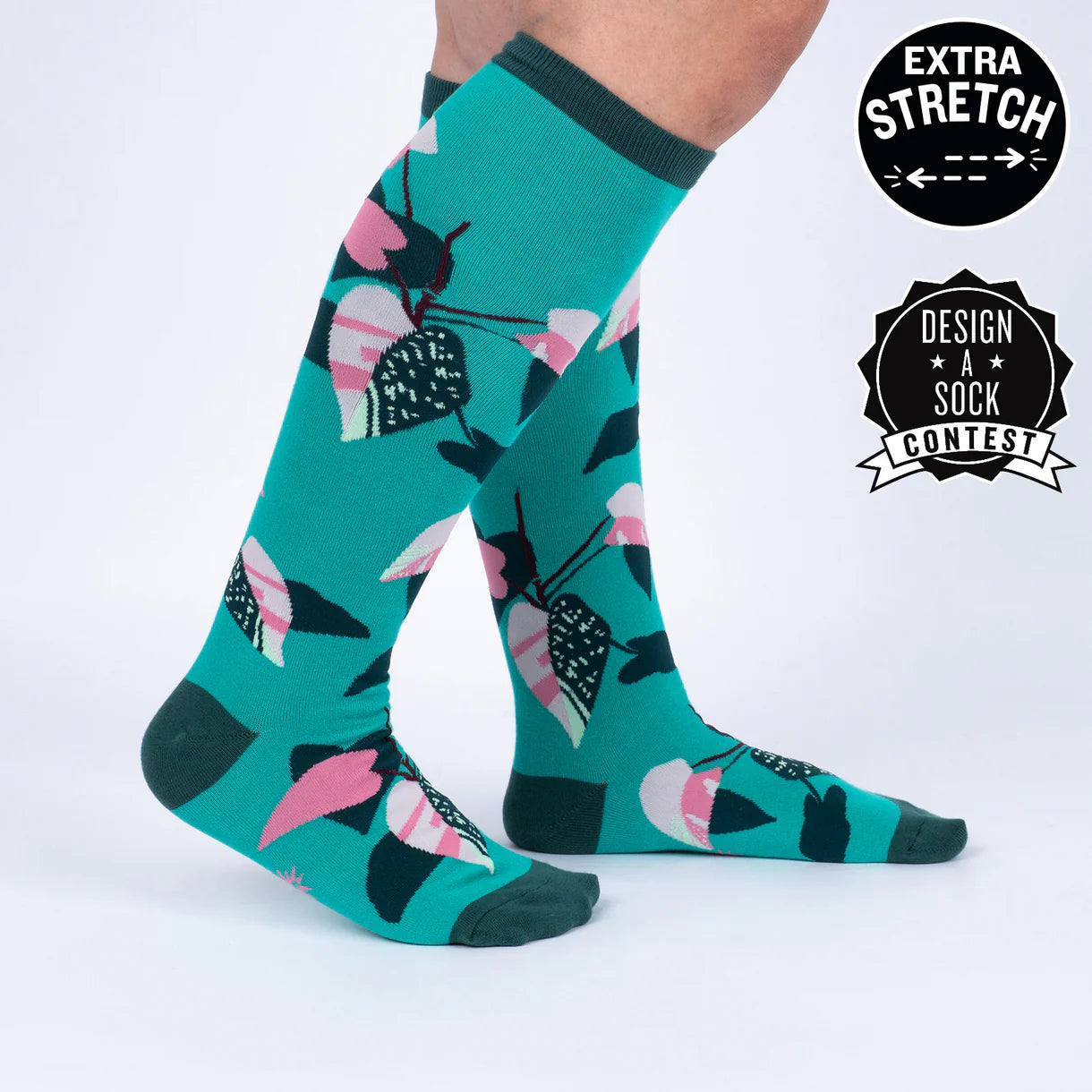 Philodendron | All Gender Stretch-It™ Wide Calf Knee-high