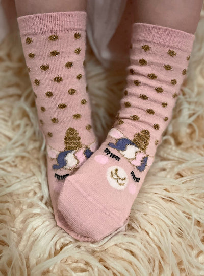 Alpaca Unicorn | Kids Alpaca Socks | Non-Skid