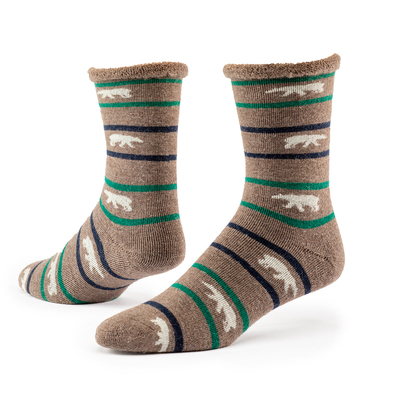 Polar Stripe | Organic Wool Snuggle Sock