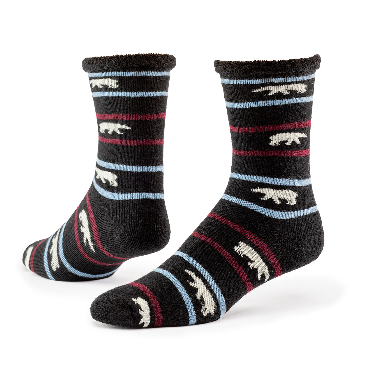 Polar Stripe | Organic Wool Snuggle Sock