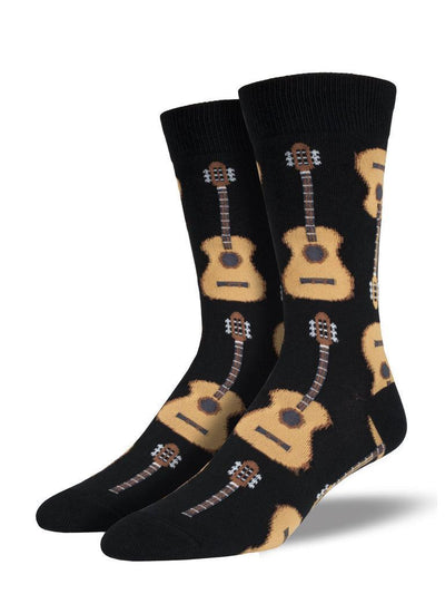 Acoustic Guitar, Men's Crew - Socksmith - The Sock Monster