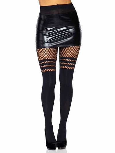 Ada Tights with Fishnet Accent - Leg Avenue - The Sock Monster