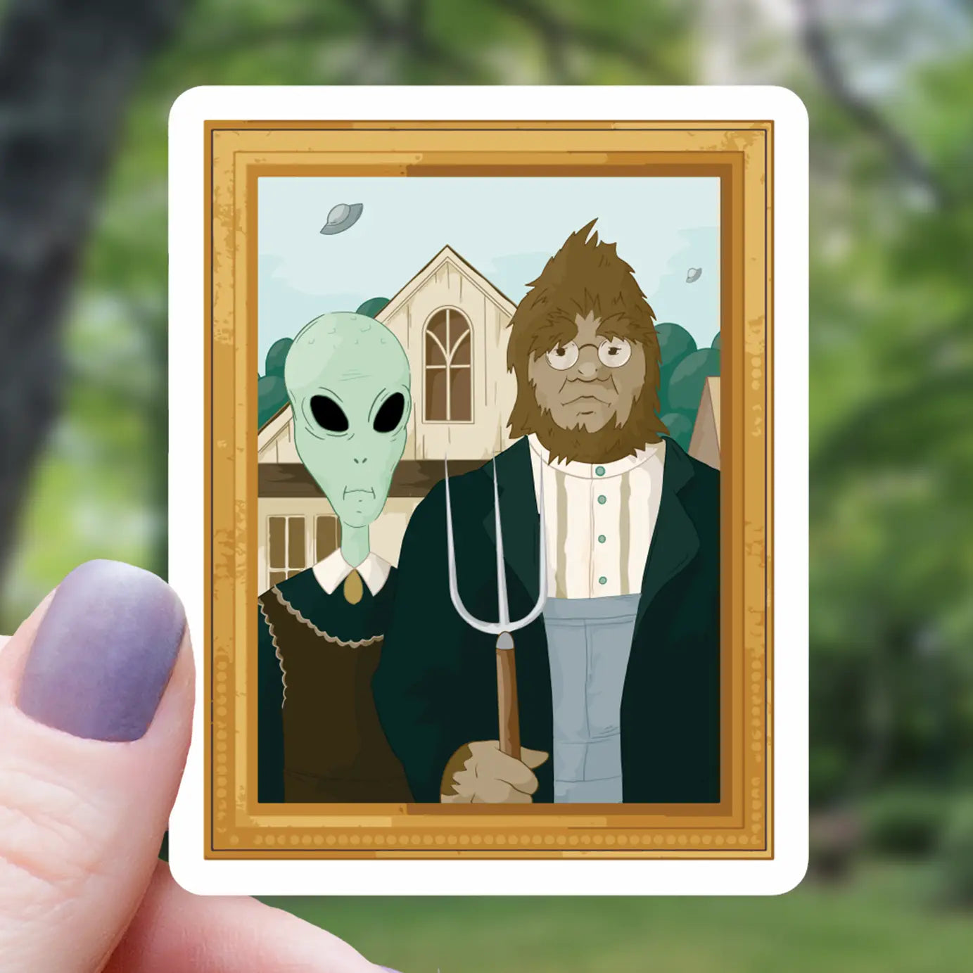 Alien and Yeti | Vinyl Sticker