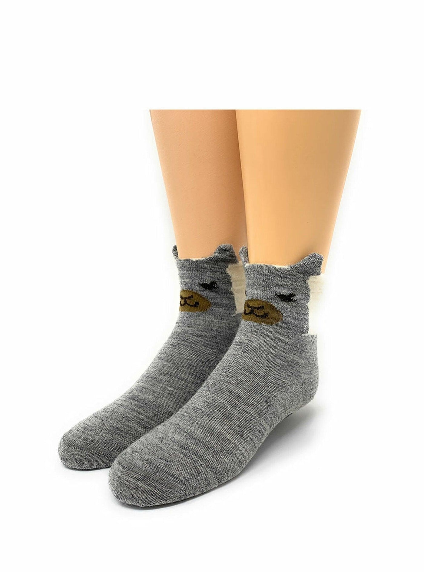 Alpaca Face Baby Alpaca Non-Skid Socks Child - Warrior Alpaca - The Sock Monster